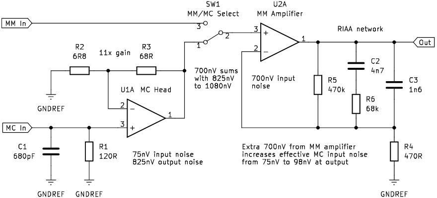 MC combination input schematic